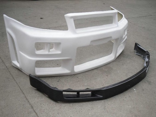 Nissan Skyline R34 GTR NIS Type STune Front Bumper with bottom lip