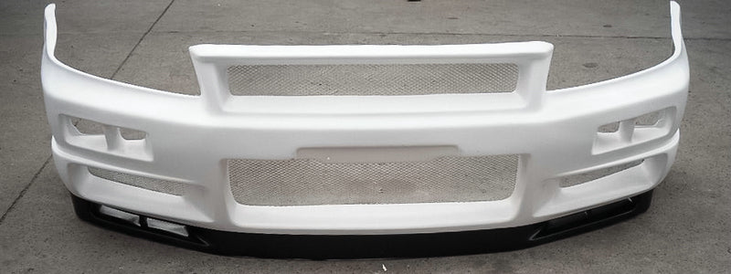 Nissan Skyline R34 GTR NIS Type STune Front Bumper with bottom lip