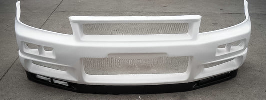 Nissan Skyline R34 GTR NIS Type STune Front Bumper with bottom lip