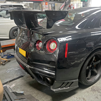 Nissan MY17 R35 GTR TS Style Rear Bumper (Included rear lip, diffuser blade x 4, under diffuser) 8Pcs