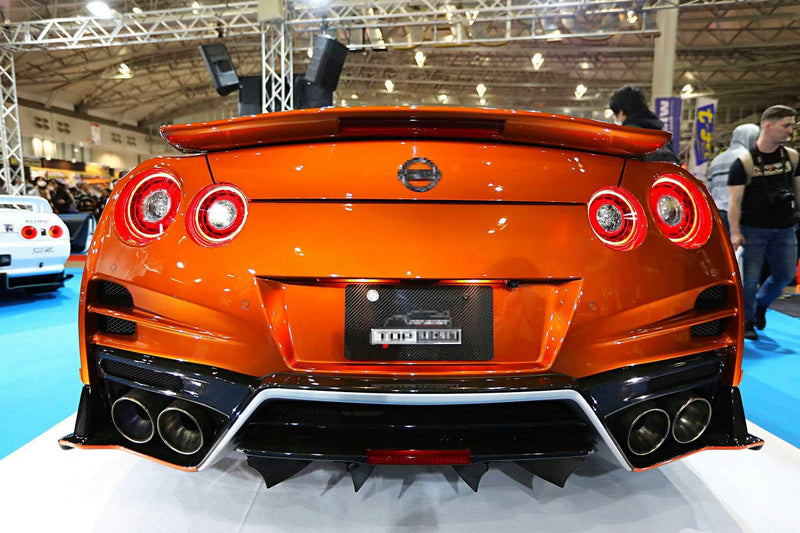 Nissan MY17 R35 GTR TS Style Rear Bumper (Included rear lip, diffuser blade x 4, under diffuser) 8Pcs
