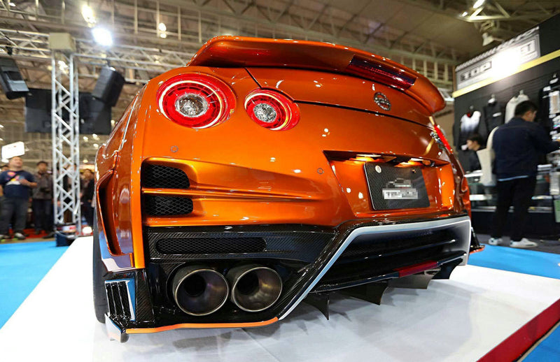 Nissan MY17 R35 GTR TS Style Rear Bumper (Included rear lip, diffuser blade x 4, under diffuser) 8Pcs