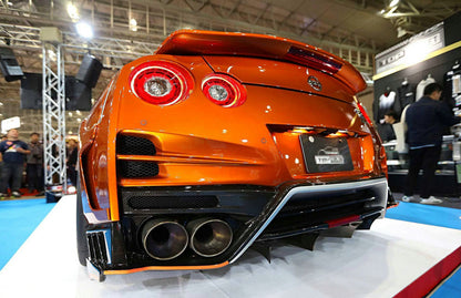 Nissan MY17 R35 GTR TS Style Rear Bumper (Included rear lip, diffuser blade x 4, under diffuser) 8Pcs