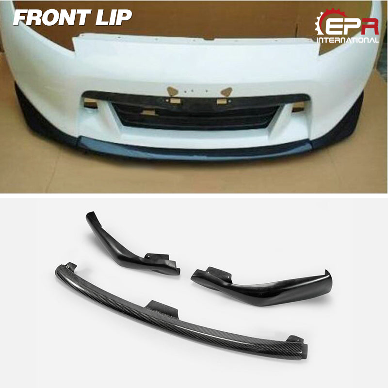 Nissan 09-12 370Z Z34 Zenki Early Model JDM front lip 3Pcs (Pre-facelift)