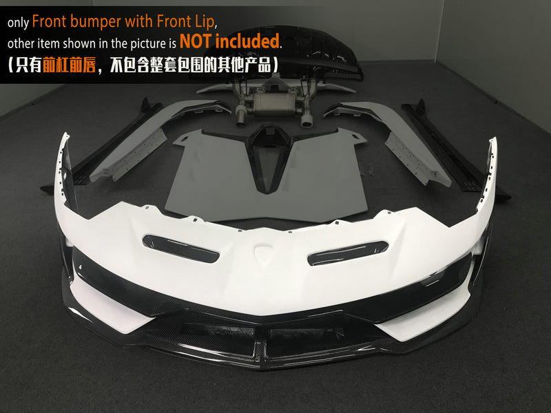 Lamborghini Aventador 700 720 750 SVJ Type Front Bumper with front lip