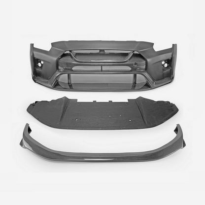 Nissan R35 GTR VRS19 Type Front bumper (Front Lip, fog cover, canard)