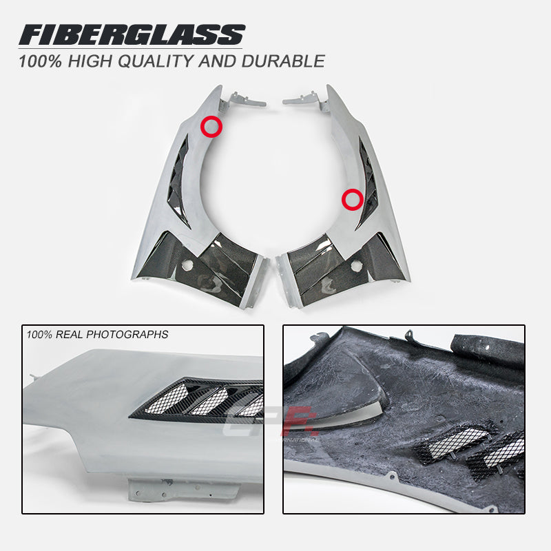 Nissan 09 onwards 370Z Z34 EPA ATTK Type front fender (top vents and below vents opened)