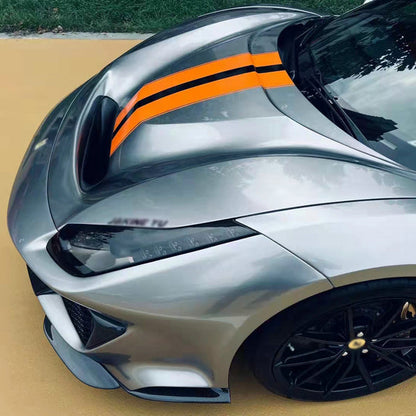 Ferrari 488 GTB Pista OE Type front hood (Upper side primer & under side carbon)
