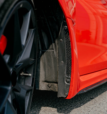Honda Civic Type-R FL5  Dry carbon front fender stone rock guard (Large hole)