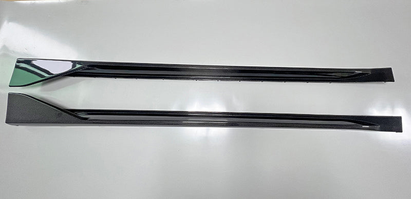 BMW M3 G80 Sedan Pre-preg MP Type side skirt extension pair