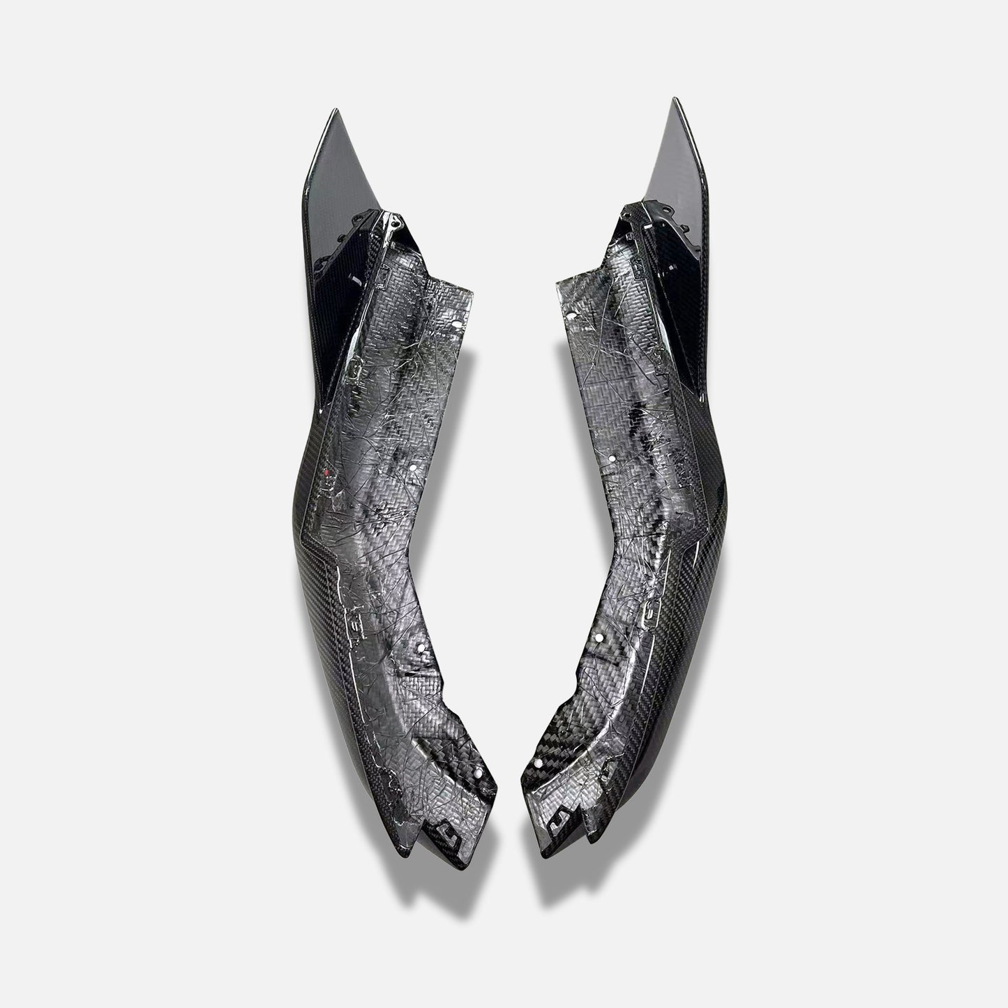 BMW 4 Series M4 G82 Coupe Pre-preg carbon MP Type rear bumper side splitter pair