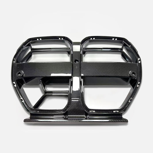 BMW M3 G80 Sedan M4 G82 Coupe Pre-preg carbon Type CSL front grill pair (with ACC)
