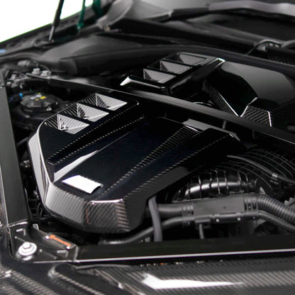 BMW M2 G87 M3 G80 G81 M4 G82 G83 Pre-preg carbon engine cover replacement