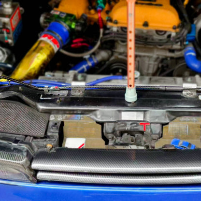 Nissan S13 RPS13 180SX Dry Carbon hood prop rod