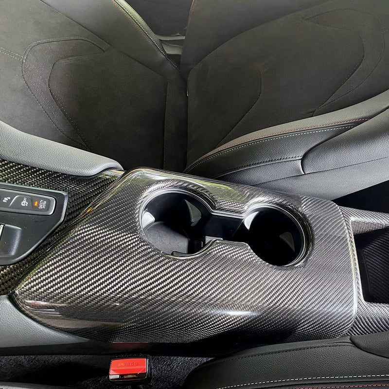 Toyota A90 Supra armrest console cup holder cover LHD (Stick on type)