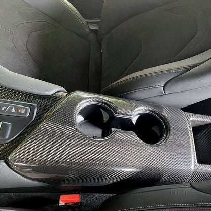 Toyota A90 Supra armrest console cup holder cover LHD (Stick on type)