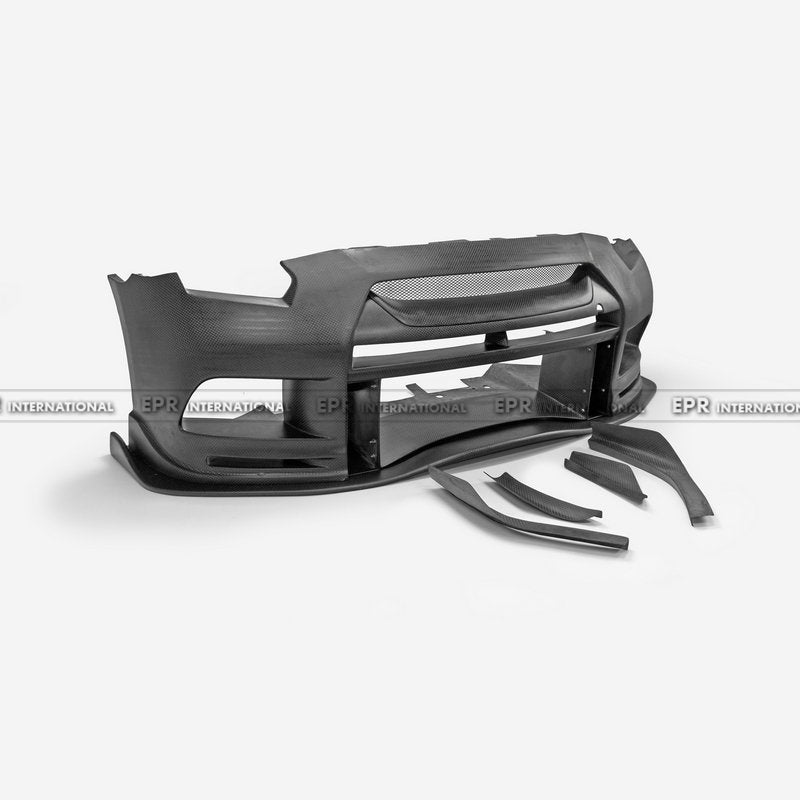 Nissan MY17 R35 GTR TR2 Type front bumper inc. front lip, 4pcs canard (Fit MY17 front bumper） without surface coating