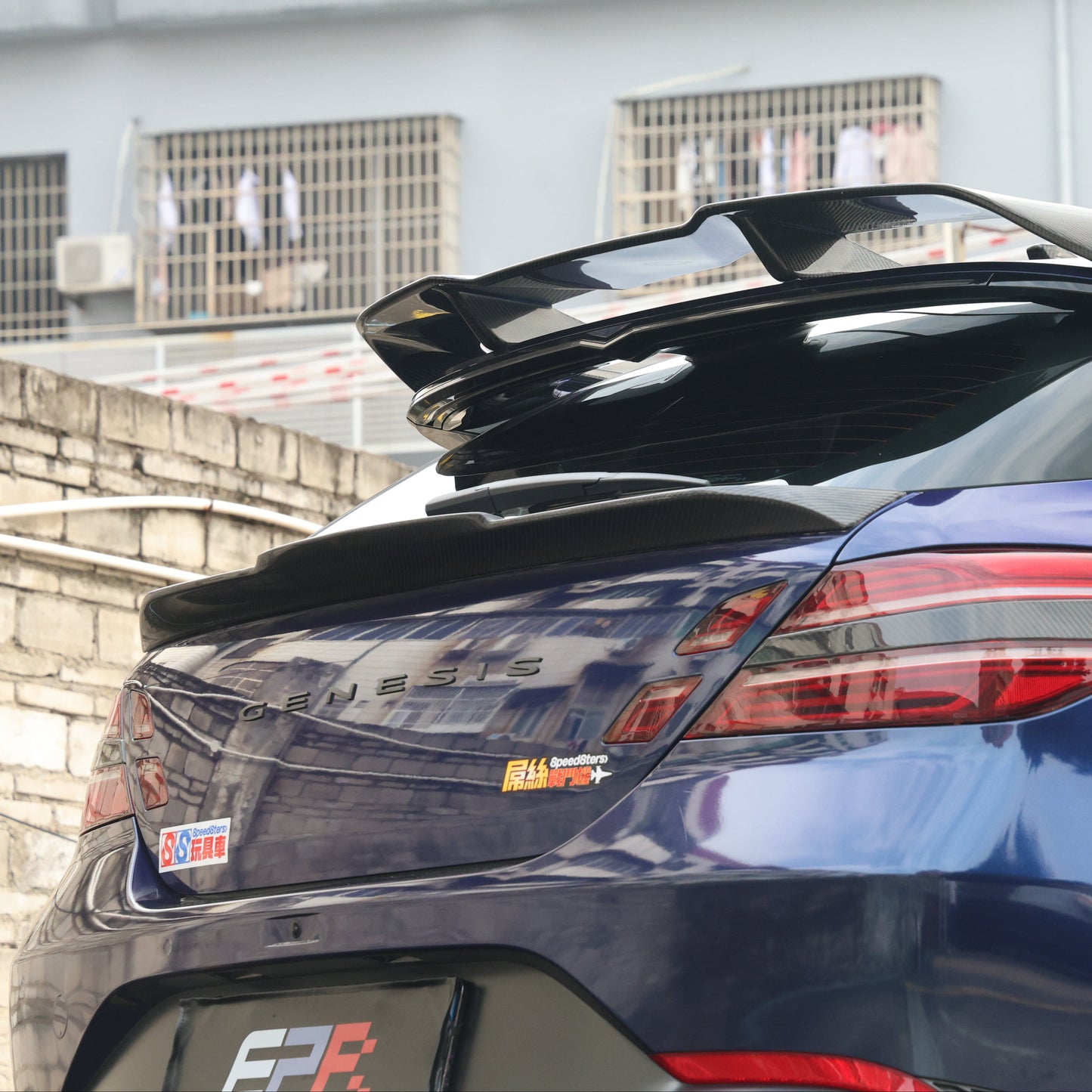 2022 Genesis G70 facelift Hyperblade rear middle spoiler