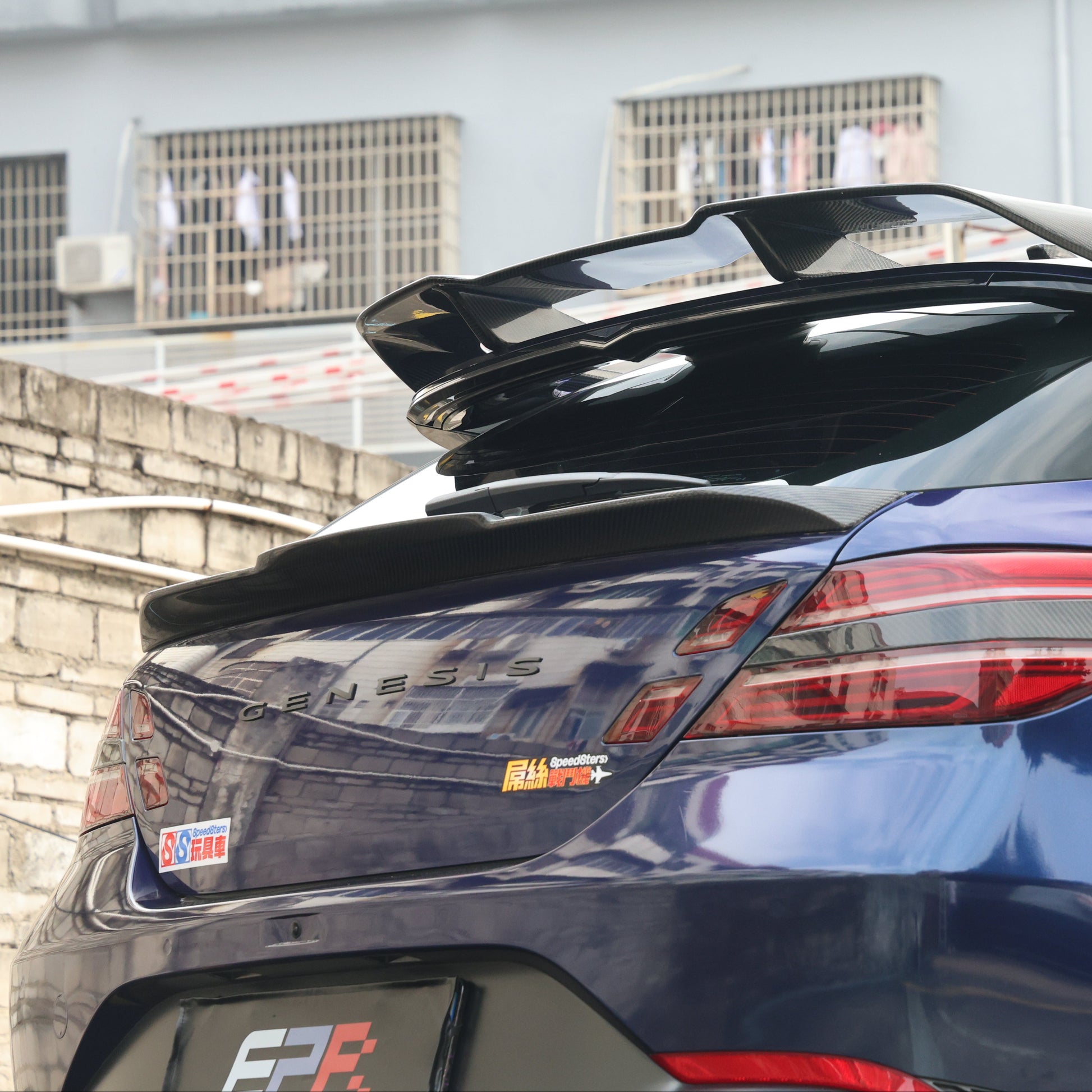 2022 Genesis G70 facelift Hyperblade rear middle spoiler