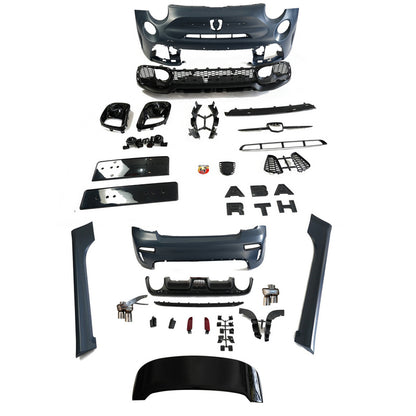 Fiat 500 07+ upgrade to Abarth Plastic full body kiit (500 EU 08-15 pre-facelift S3) (FB,SS,RB)