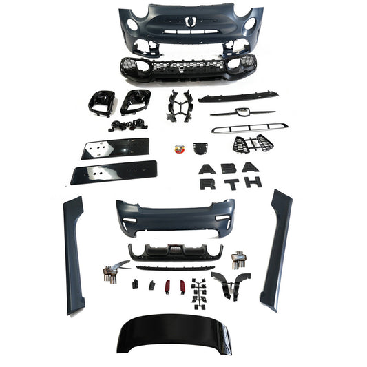 Fiat 500 15+ upgrade to Abarth  plastic full body kiit (500 EU 16-25 facelift S4)  (FB,SS,RB)
