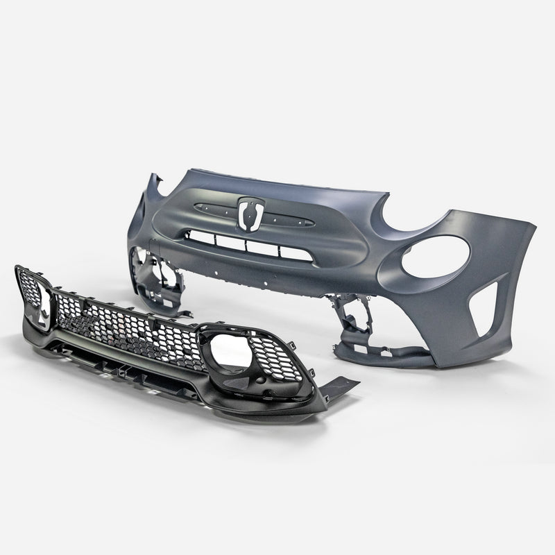 Fiat 500 15+ upgrade to Abarth  plastic front bumper (500 EU 16-25 facelift S4)