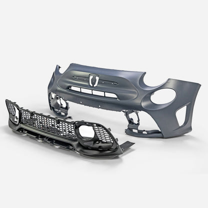 Fiat 500 15+ upgrade to Abarth  plastic front bumper (500 EU 16-25 facelift S4)