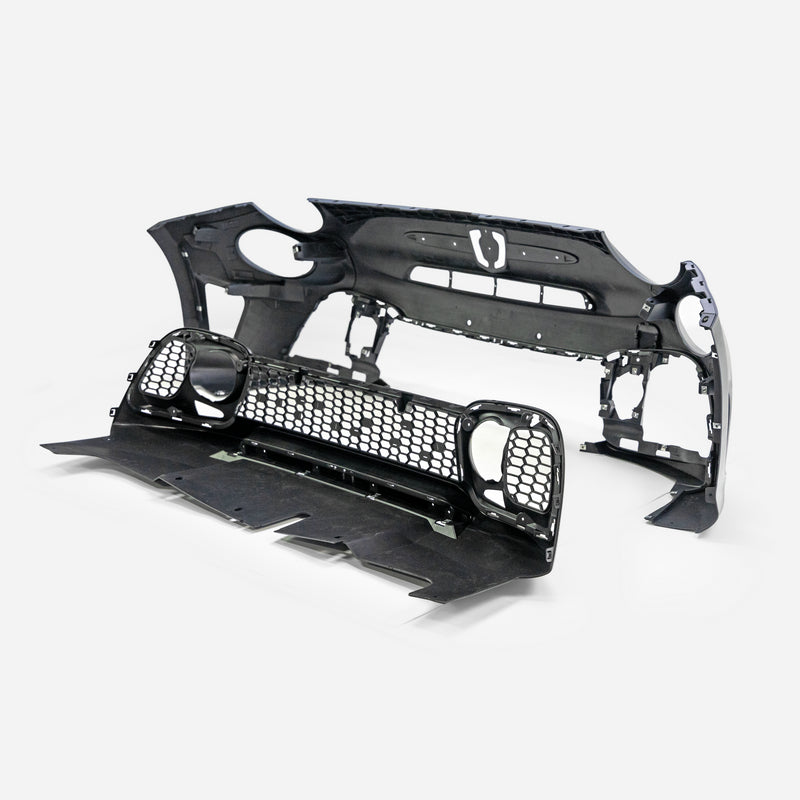Fiat 500 15+ upgrade to Abarth  plastic front bumper (500 EU 16-25 facelift S4)
