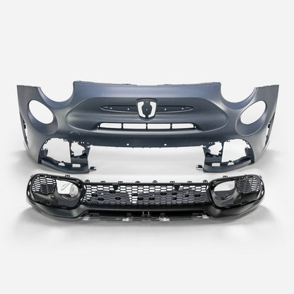 Fiat 500 15+ upgrade to Abarth  plastic front bumper (500 EU 16-25 facelift S4)