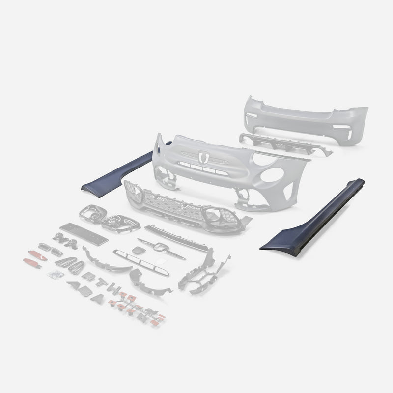 Fiat 07+ Fiat 500 595 Abarth Type side skirt