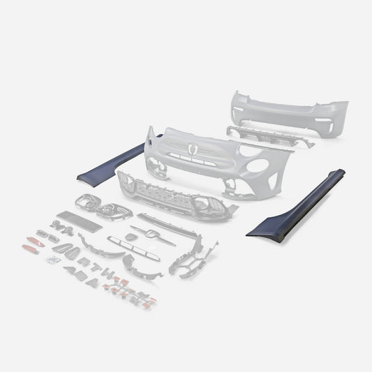 Fiat 07+ Fiat 500 595 Abarth Type side skirt