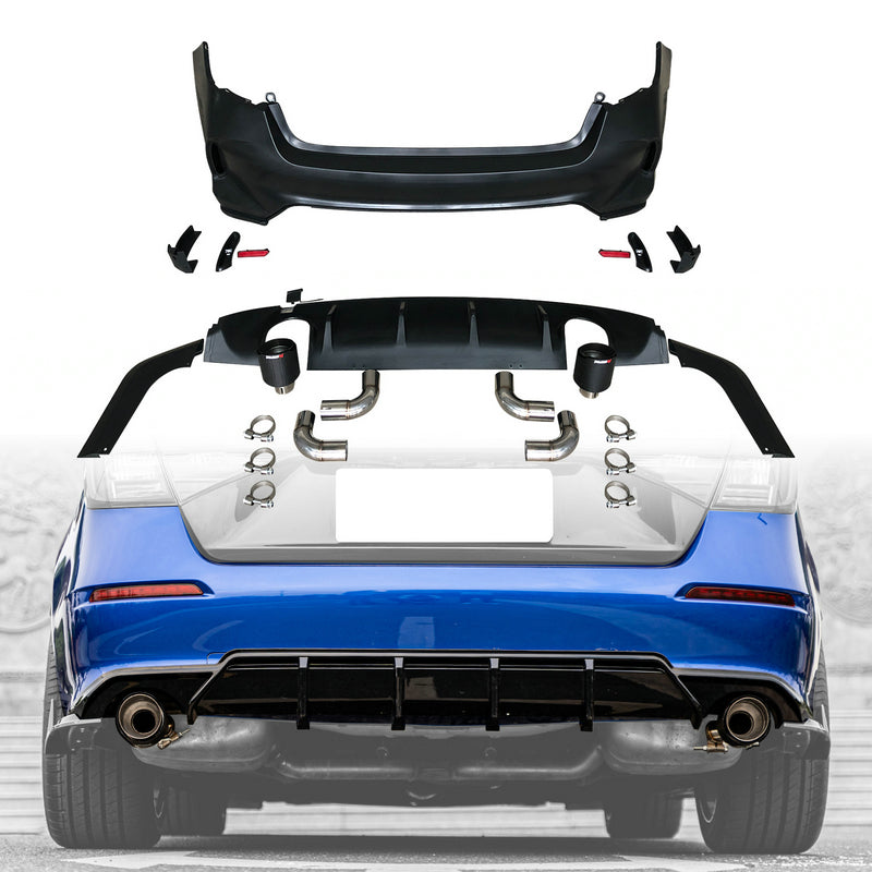 Honda Civic Gen 11 FE1 TR Type rear bumper (Double exhaust exit, for sedan)