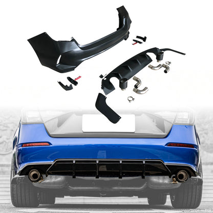 Honda Civic Gen 11 FE1 TR Type rear bumper (Double exhaust exit, for sedan)