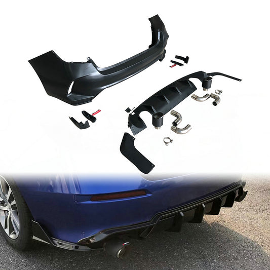 Honda Civic Gen 11 FE1 TR Type rear bumper (Double exhaust exit, for sedan)
