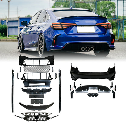 Honda Civic Gen 11 FE1 TR Type rear bumper (MIddle exhaust exit, for sedan)