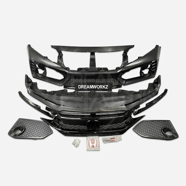 Honda Civic FK7 Hatchback to FK8 TR looks convension front bumper (5 Door hatch only)