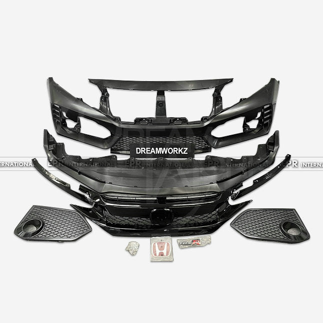Honda Civic FK7 Hatchback to FK8 TR looks convension front bumper (5 Door hatch only)