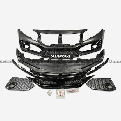 Honda Civic FK7 Hatchback to FK8 TR looks convension front bumper (5 Door hatch only)