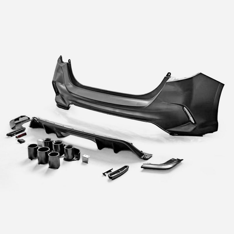Honda Civic Gen 11 FL1 TR Type rear bumper (MIddle exhaust exit, for hatch)