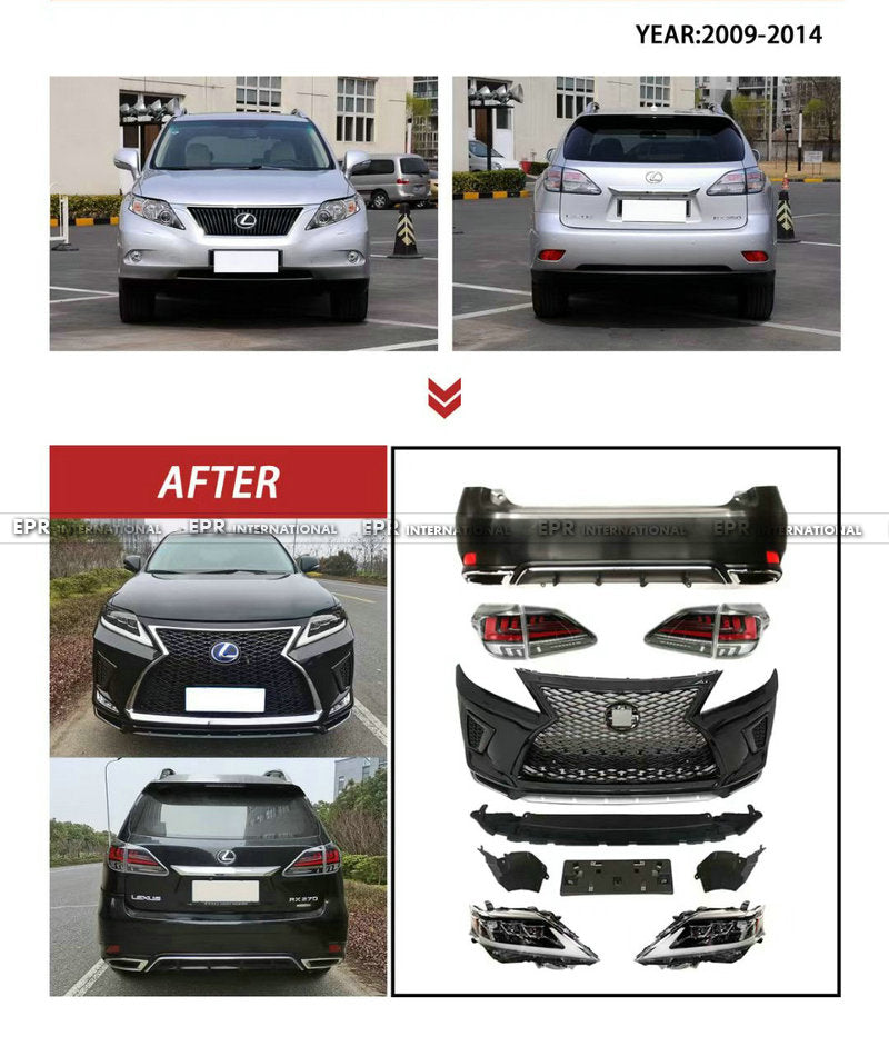09 Lexus RX to 20 F sport front bumper and headlight
