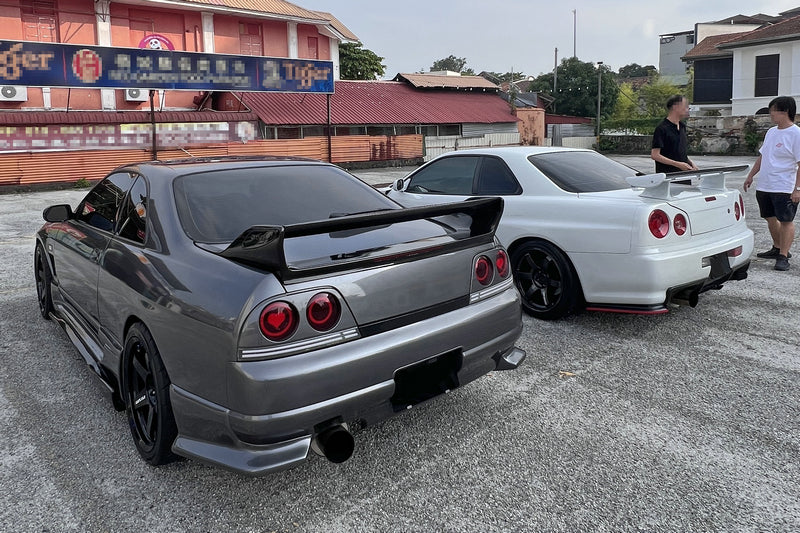 Nissan Skyline R34 GTR OEM Rear Spoiler With Blade + Caps + Stand