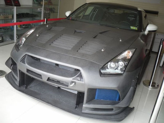 Nissan R35 Top Racing Front Bumper WIth Carbon Grille & Front Lip & Canards