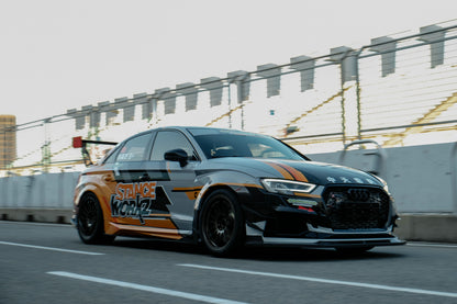 Audi RS3 S3 8V Stanceworkz Spec-LM front bumper canard 4PCs