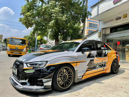 Audi RS3 S3 8V Stanceworkz Spec-LM front bumper add on (Only fit RS3 front bumper)