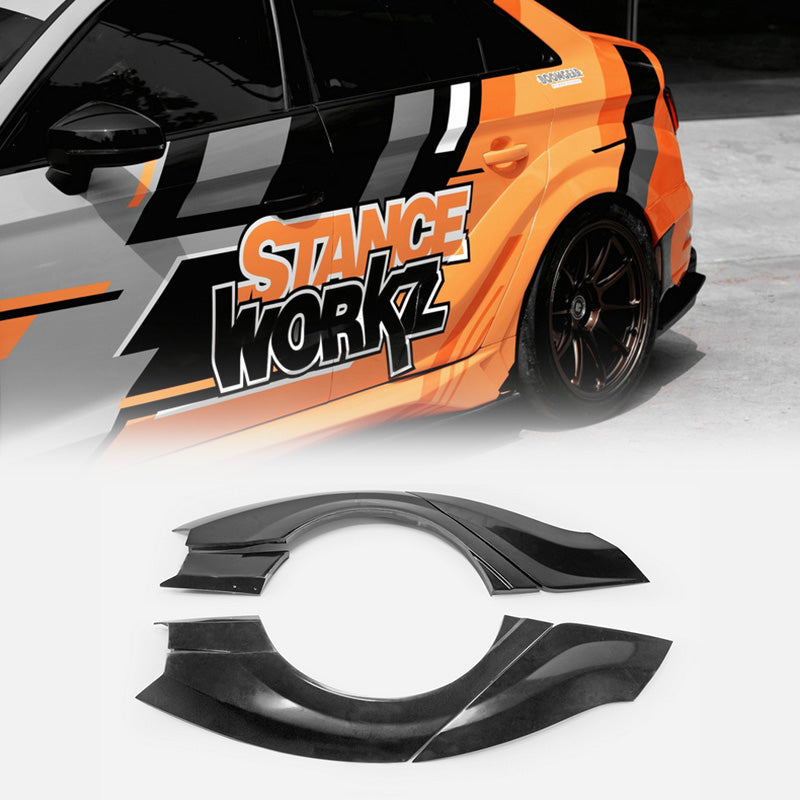 Audi RS3 S3 8V Stanceworkz Spec-LM Rear fender with rear door panel 6Pcs +30mm