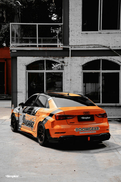 Audi RS3 S3 8V Stanceworkz Spec-LM Rear diffuser with fog light