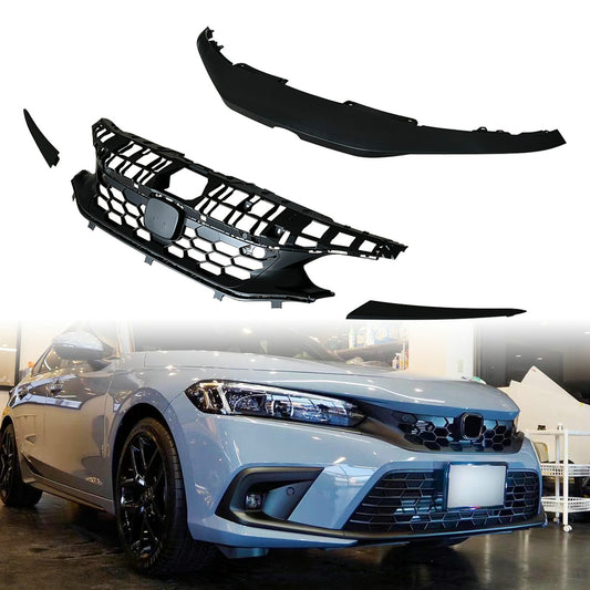 Honda Civic Gen 11 FE1 SI Type front grill  (Gloss black, Sedan)