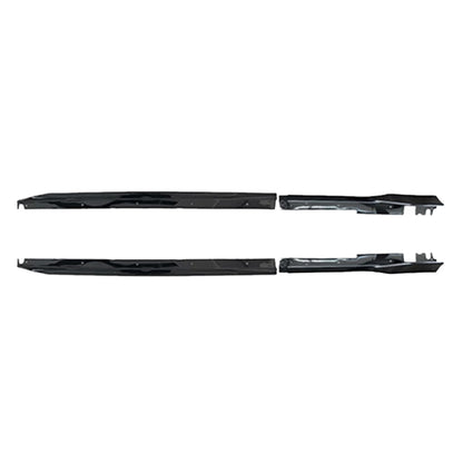 Honda Civic Gen 11 FE1 TR Type side skirt (Gloss black, Sedan)