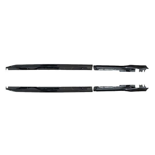 Honda Civic Gen 11 FE1 TR Type side skirt (Gloss black, Sedan)