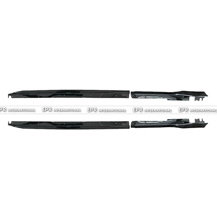 Honda Civic Gen 11 FE1 TR Type side skirt (Gloss black, Sedan)